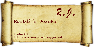 Rostás Jozefa névjegykártya